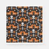 スカンジナビアホースフォークアート スタンダードランチョンナプキン (正面)