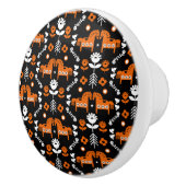 スカンジナビアホースフォークアート セラミックノブ (右)