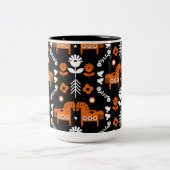 スカンジナビアホースフォークアート ツートーンマグカップ (中央)