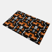 スカンジナビアホースフォークアート ドアマット (アングル)