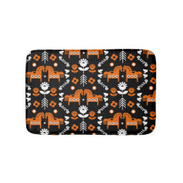 スカンジナビアホースフォークアート バスマット