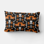 スカンジナビアホースフォークアート ランバークッション (裏面)