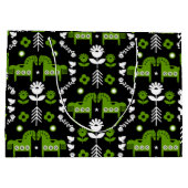 スカンジナビアホースフォークアート ラージペーパーバッグ (裏面)