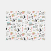 スカンジナビアボホワイルダネスベビーカー用毛布 フリースブランケット (正面(横))