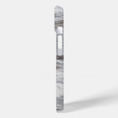 スカンジナビアモダンのシックな灰色の大理石モノグラム Case-Mate iPhoneケース (裏面 / 左)