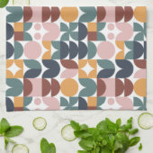 スカンジナビアモダンの幾何学模様 キッチンタオル (折り畳み)