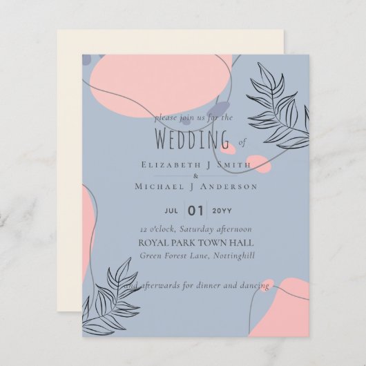 スカンジナビアモダンジャパニ結婚抽象芸術 (正面/裏面)