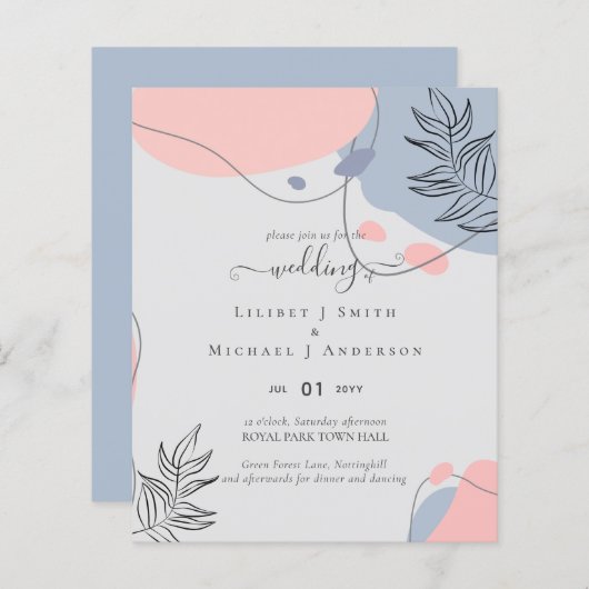 スカンジナビアモダンジャパニ結婚抽象芸術 (正面/裏面)