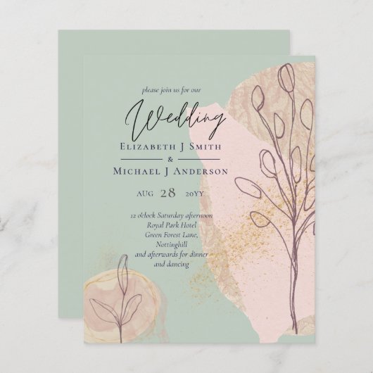 スカンジナビアモダンジャパニ結婚抽象芸術 (正面/裏面)