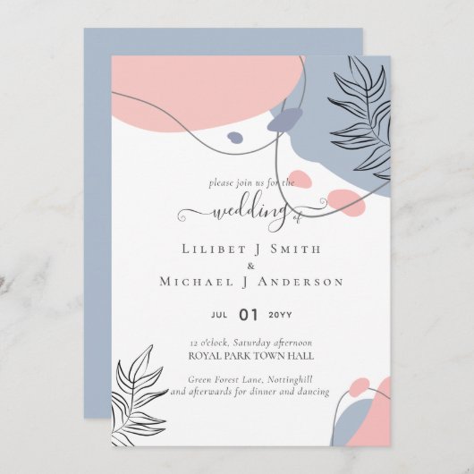 スカンジナビアモダンジャパニ結婚抽象芸術 (正面/裏面)