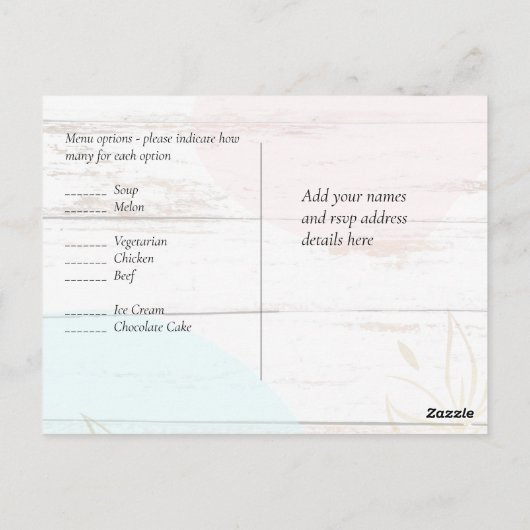 スカンジナビアモダンジャパニ結婚抽象芸術 ポストカード (裏面)