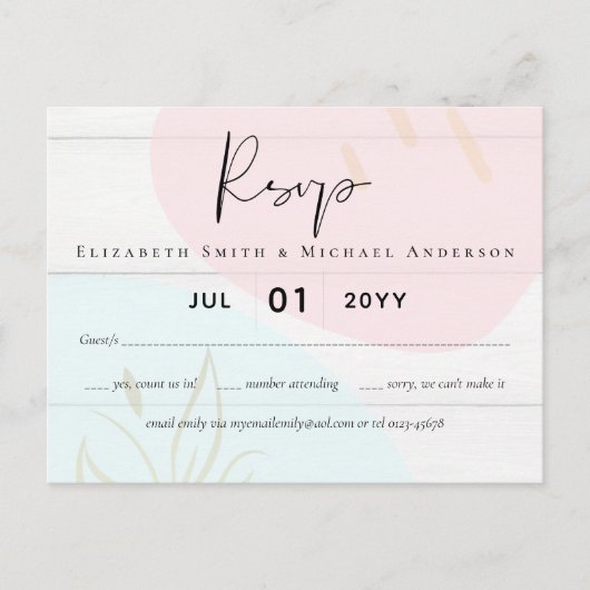 スカンジナビアモダンジャパニ結婚抽象芸術 ポストカード (正面)