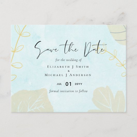 スカンジナビアモダンジャパニ結婚抽象芸術 ポストカード (正面)