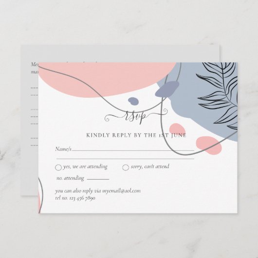 スカンジナビアモダンジャパニ結婚抽象芸術 ポストカード (正面/裏面)