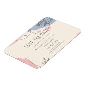 スカンジナビアモダンジャパニ結婚抽象芸術 マグネット (左側)