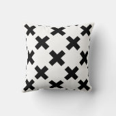 スカンジナビアモダンスタイル厚ブラックプラスシンボルや象徴 クッション (裏面)