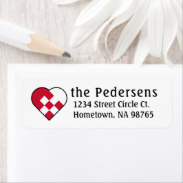 スカンジナビアユール（キリスト降誕祭）ハートパーソナライズされた- ラベル