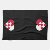 スカンジナビアユール（キリスト降誕祭）ハート キッチンタオル (横)