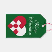 スカンジナビアユール（キリスト降誕祭）ハート ギフトタグ (正面(横))