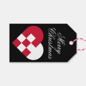 スカンジナビアユール(キリスト降誕祭)ハート ギフトタグ (正面(横))