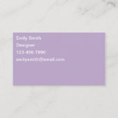 スカンジナビアラベンダーバイオレットミニマルシンプルリスト 名刺 (裏面)