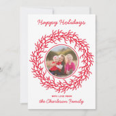 スカンジナビアリース赤と白写真 シーズンカード (正面)