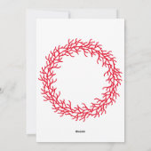 スカンジナビアリース赤と白写真 シーズンカード (裏面)