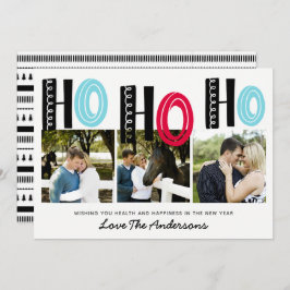 スカンジナビアレタリングクリスマスフォトコラージュ 招待状