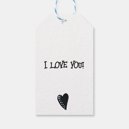 スカンジナビアレッツブラックキャットデザイン ギフトタグ (裏面)