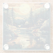 スカンジナビアレトロアートマウンテンホーム ガラスコースター (裏面)