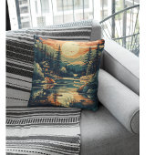 スカンジナビアレトロアートマウンテンホーム クッション