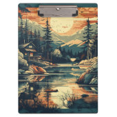 スカンジナビアレトロアートマウンテンホーム クリップボード (正面)