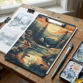 スカンジナビアレトロアートマウンテンホーム クリップボード