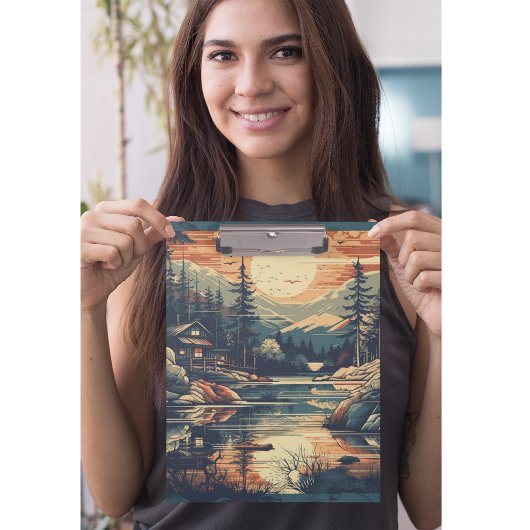 スカンジナビアレトロアートマウンテンホーム クリップボード