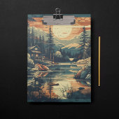 スカンジナビアレトロアートマウンテンホーム クリップボード