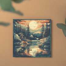 スカンジナビアレトロアートマウンテンホーム