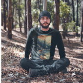 スカンジナビアレトロアートマウンテンホーム スウェットシャツ