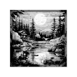 スカンジナビアレトロアートマウンテンホーム セルフインキングスタンプ