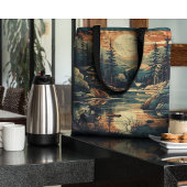 スカンジナビアレトロアートマウンテンホーム トートバッグ