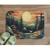 スカンジナビアレトロアートマウンテンホーム バスマット