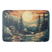 スカンジナビアレトロアートマウンテンホーム バスマット (正面)