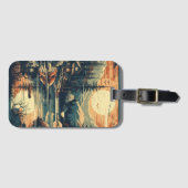 スカンジナビアレトロアートマウンテンホーム ラゲッジタグ (正面横)