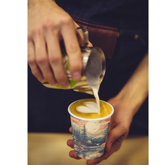 スカンジナビアレトロアートマウンテンホーム 紙コップ