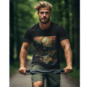 スカンジナビアレトロアートマウンテンホーム Tシャツ