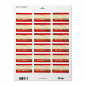 スカンジナビアローズマリングフォークアートギフトラベル ラベル (フルシート)