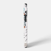 スカンジナビアンスタイルの家 森のパターン iPhoneケース (左側面)