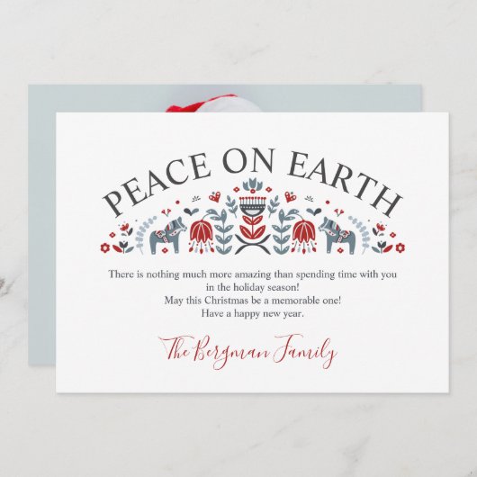 スカンジナビアンフォーク ピースオンアース 写真 クリスマス (正面/裏面)