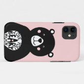 スカンジナビアンベア 恋するクマちゃん ピンク ブラック Case-Mate iPhoneケース (裏面(横))