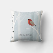 スカンジナビアヴィレッジウィンターデパーソナライズされたコール クッション (裏面)