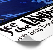 スカンジナビアヴィンテージ旅行ポスター復元 ポスター (角)